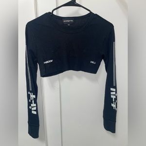 Shadow hill cropped waffle long sleeve